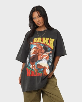 Goat Crew X Baki Hanma Baki Hanma Vintage Heavyweight T-Shirt Black Wash Ultra Soft Blend Fashion Must-Have