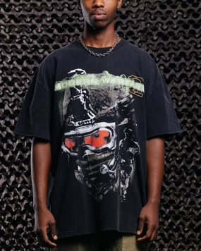 Goat Crew X Call Of Duty Modern Warfare 2 Heavy T-Shirt Vintage Black Basic Piece Wrinkle Free Fabric