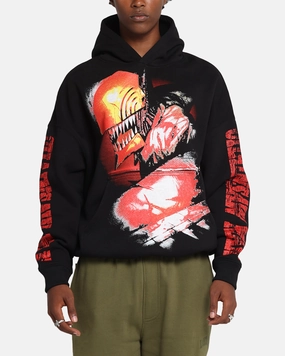 Goat Crew X Chainsaw Man Premium Hoodie Black high - torque seaborne
