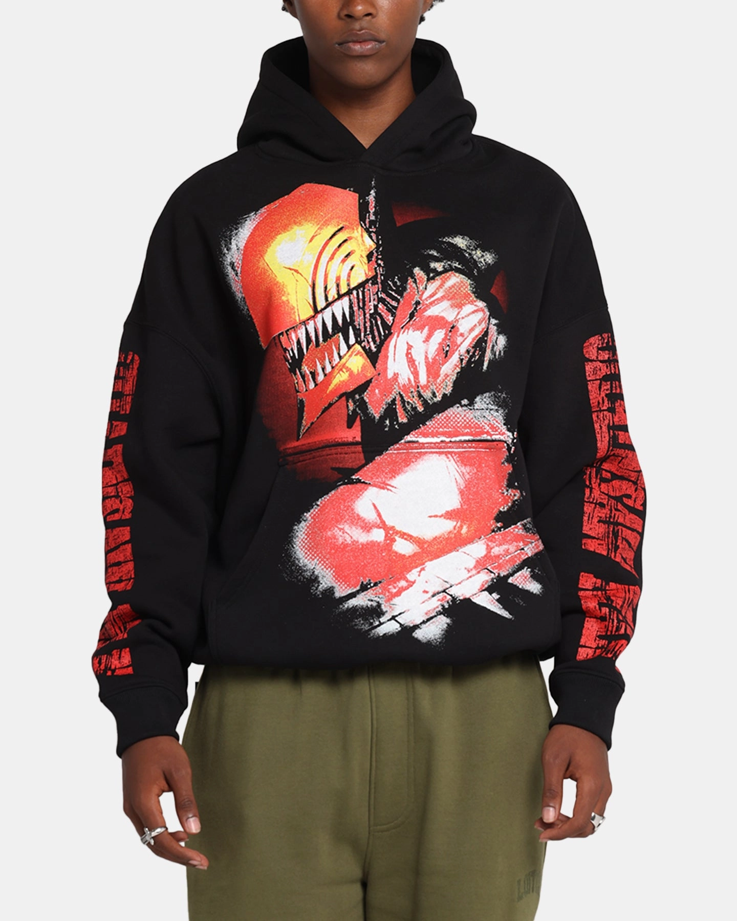 Goat Crew X Chainsaw Man Premium Hoodie Black high - torque seaborne