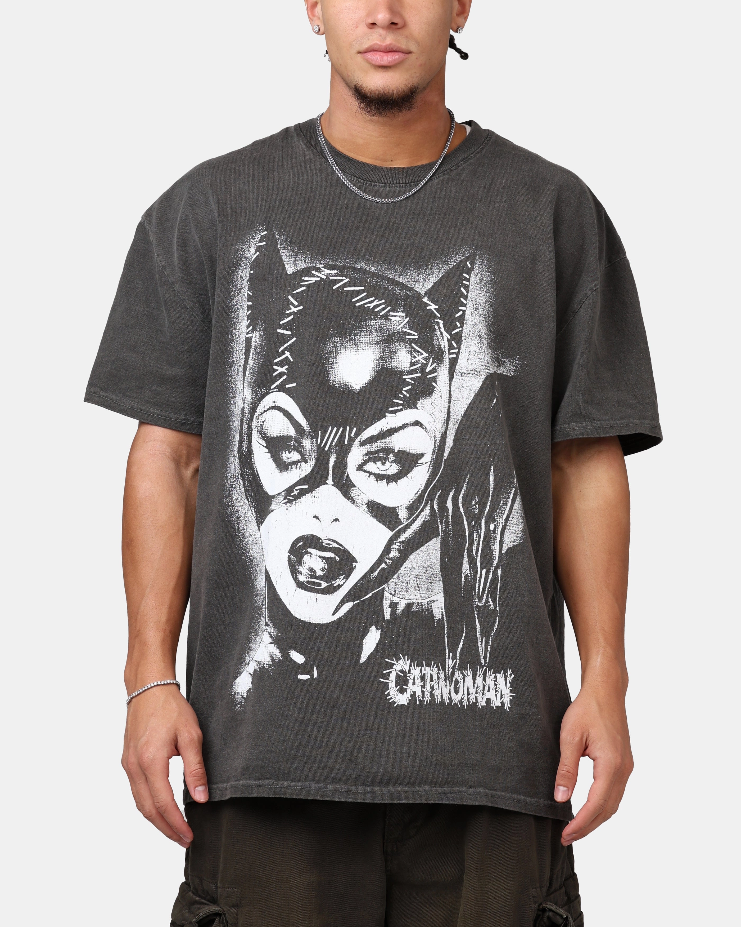 Goat Crew X DC Batman Catwoman Heavyweight T-Shirt Black Wash Daily Fashion Recommended