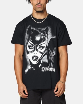 Vintage Style Goat Crew X DC Batman Catwoman T-Shirt Black