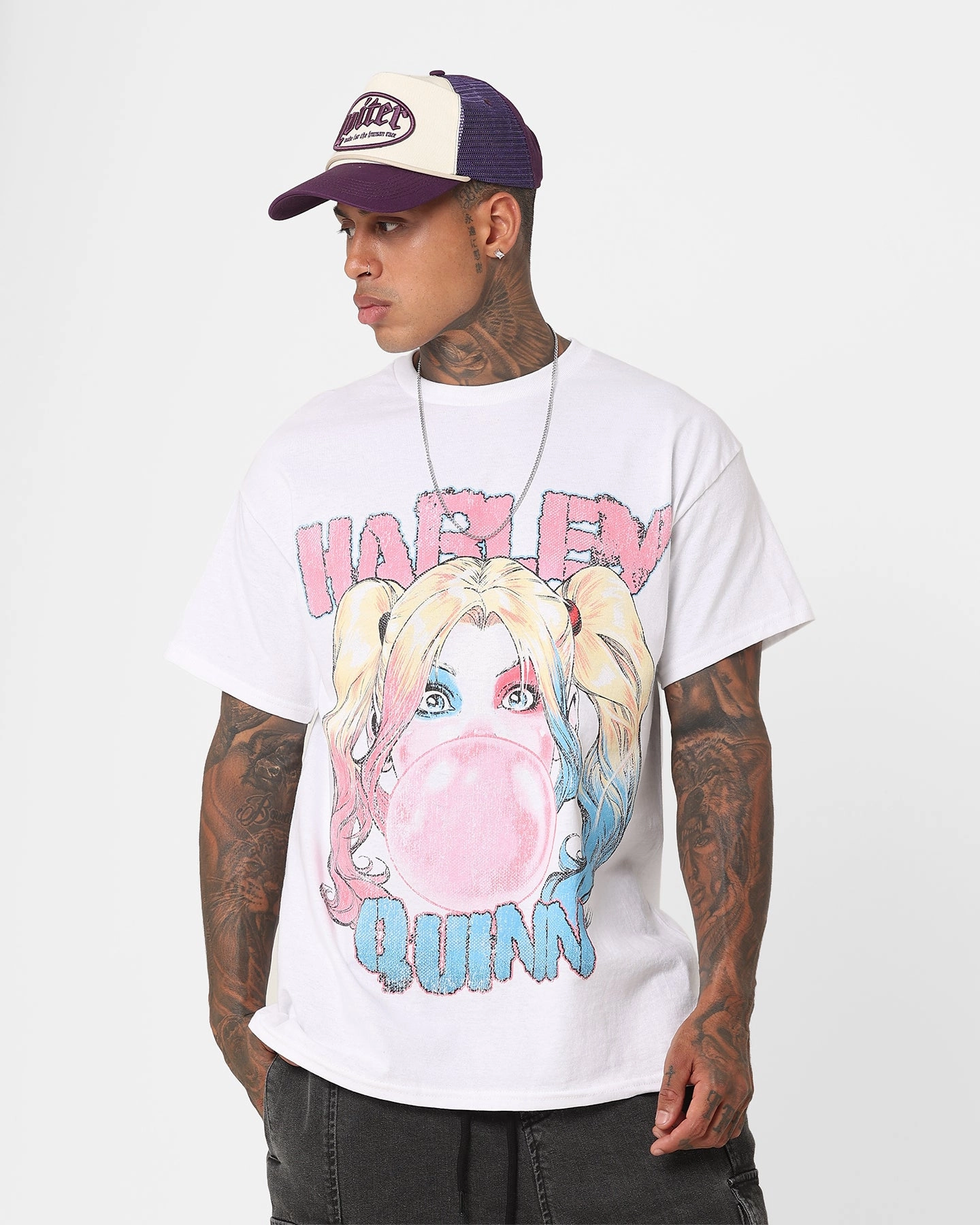 Goat Crew X DC Batman Harley Quinn T-Shirt White Comfortable And Trendy