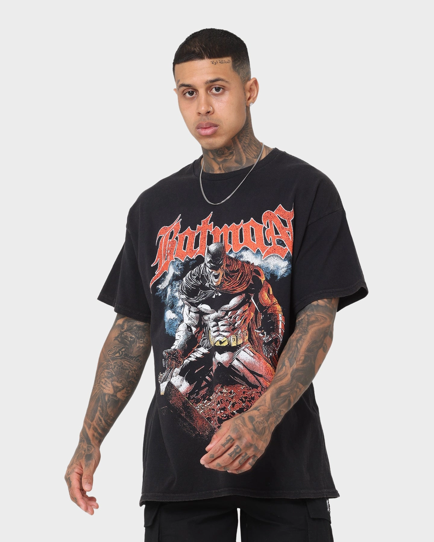 Goat Crew X DC Batman Metal Vintage T-Shirt Black Wash Everyday Fashion Comfy Fit