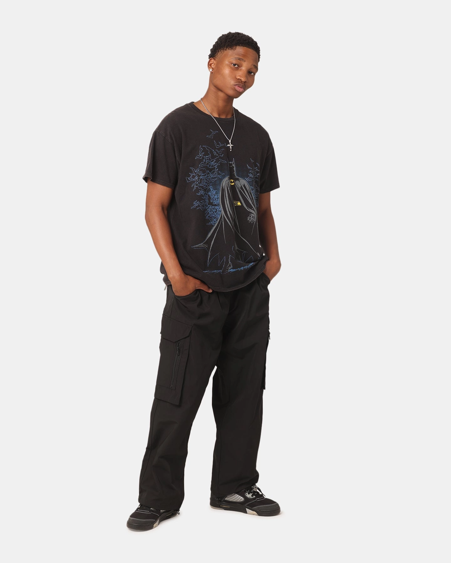 Goat Crew X DC Batman Moonlight Vintage T-Shirt Black Wash Men's Vintage Wash