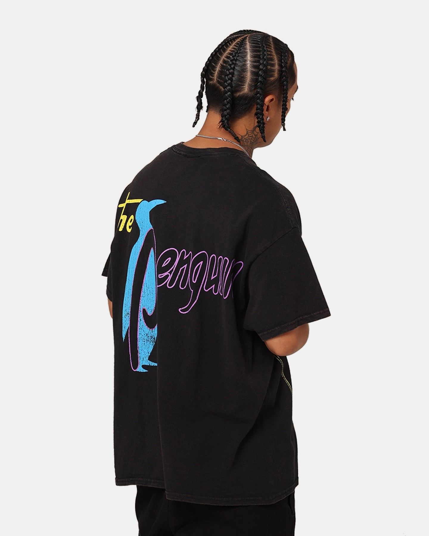 Classic Vibes Simple Yet Elegant Goat Crew X DC Batman The Penguin Vintage T-Shirt Black Wash