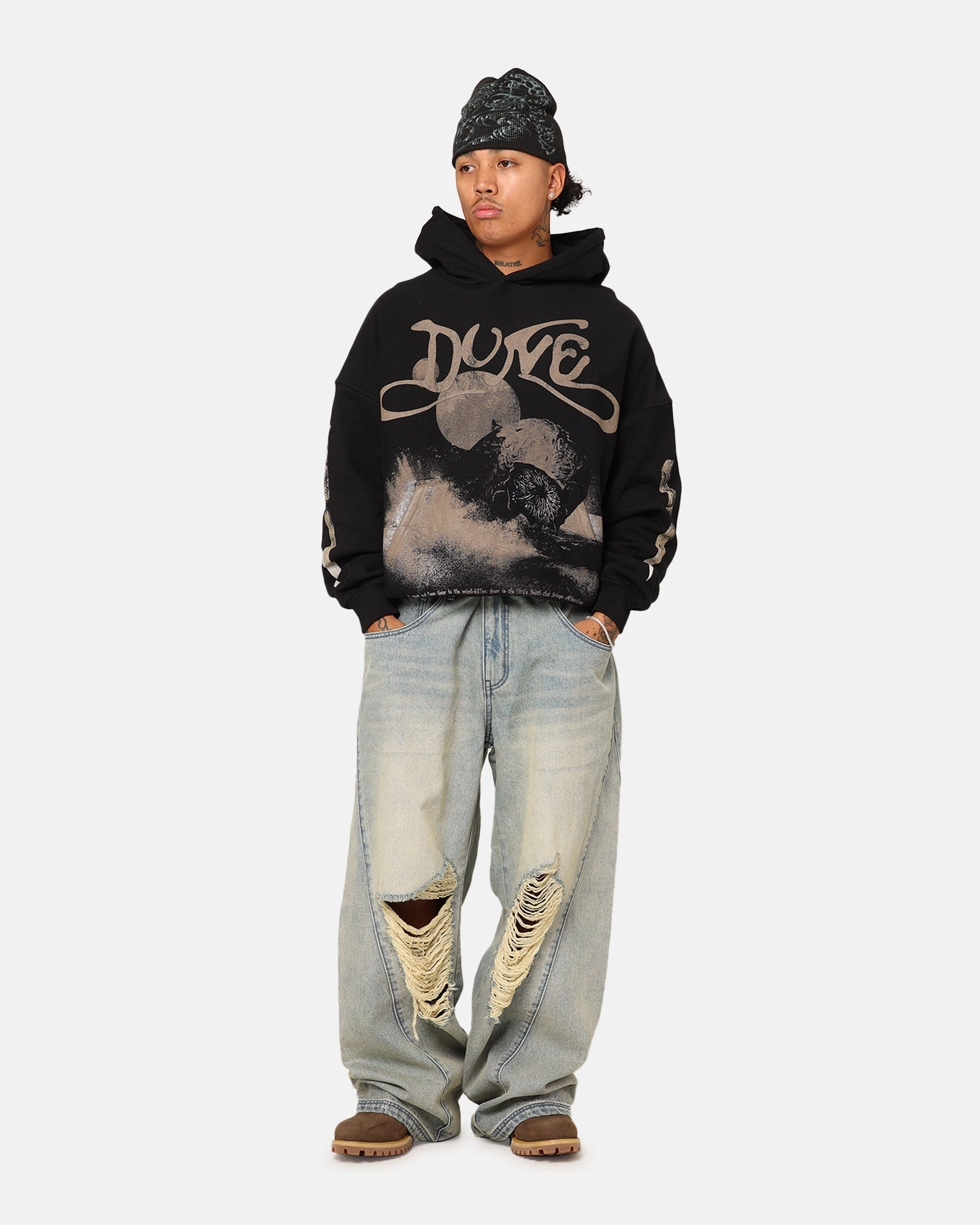 Goat Crew X Dune Heavyweight Hoodie Black Comfortable