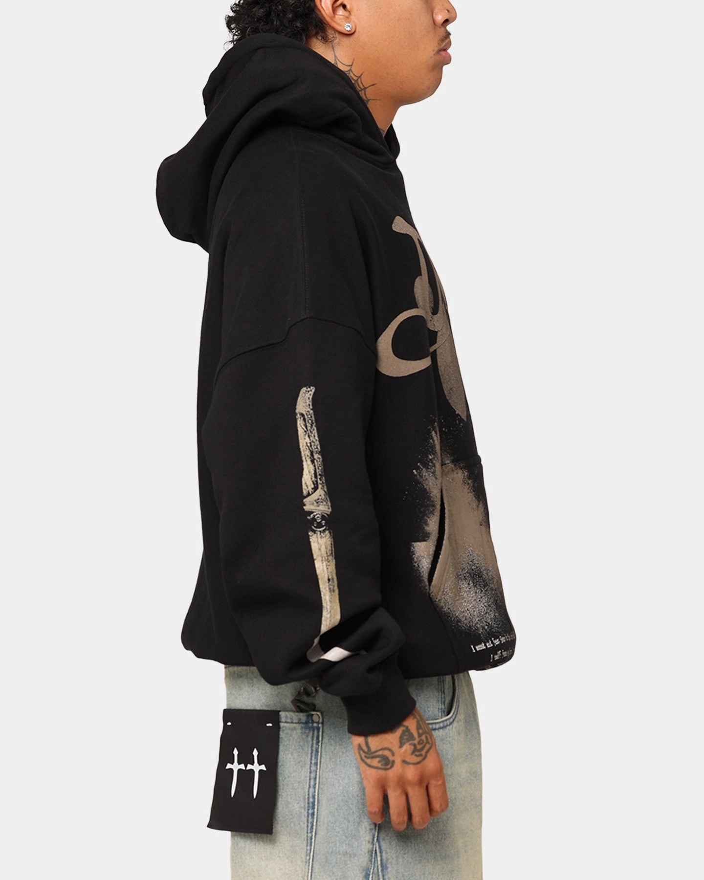 Goat Crew X Dune Heavyweight Hoodie Black HydrationCompatible Pocket