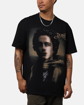 Light and Cozy Spandex Enhanced Elasticity Goat Crew X Dune Paul Atreides Heavyweight T-Shirt Black Wash