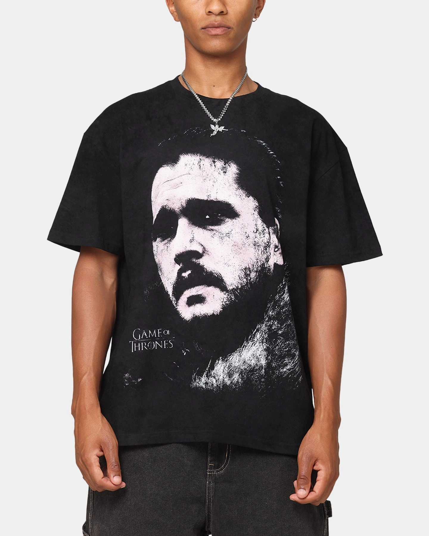 Goat Crew X Game Of Thrones Jon Snow Heavy T-Shirt Black SoftenedTexturedWeave