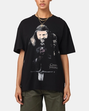 Goat Crew X Game Of Thrones Ned Stark Heavy T-Shirt Black Holiday Style