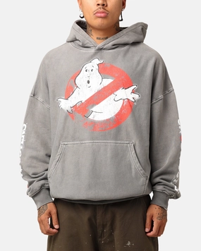 Relax Shell Goat Crew X Ghostbusters Heavyweight Hoodie Washed Charcoal