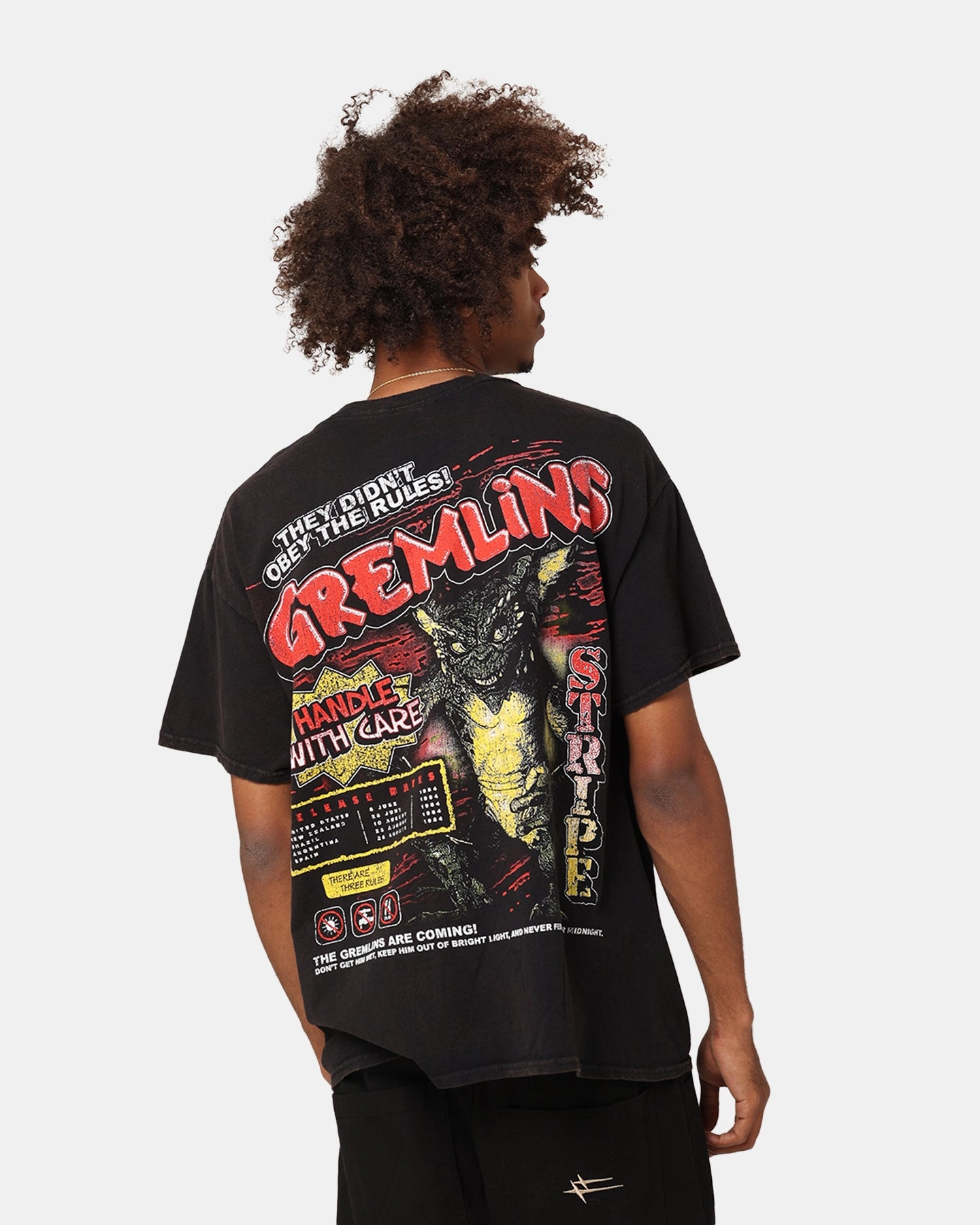 Street Comfort Breezy Comfort Goat Crew X Gremlins Gremlins Obey Vintage T-Shirt Black Wash