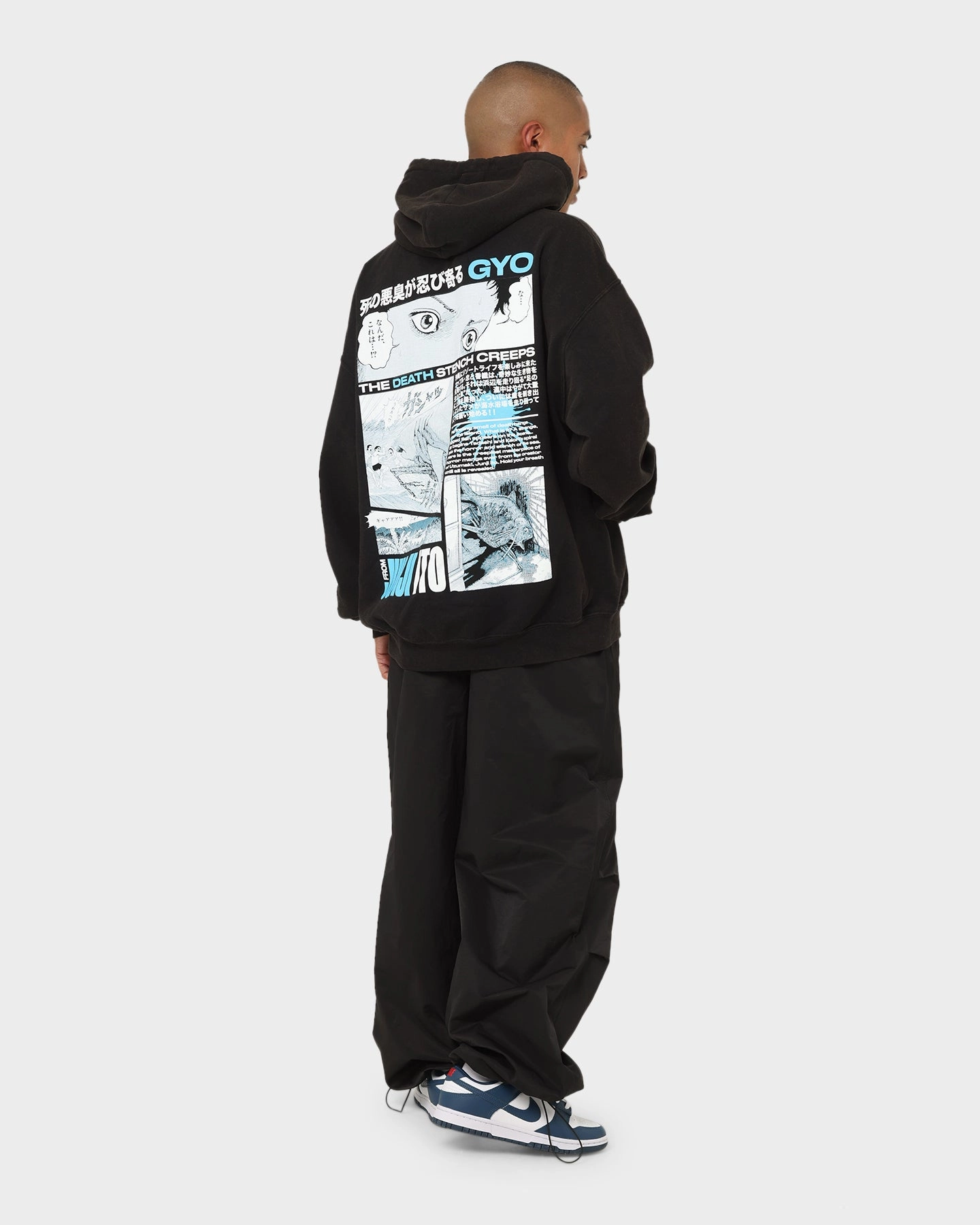 Goat Crew X Gyo Gyo Vintage Hoodie Washed Black Focus