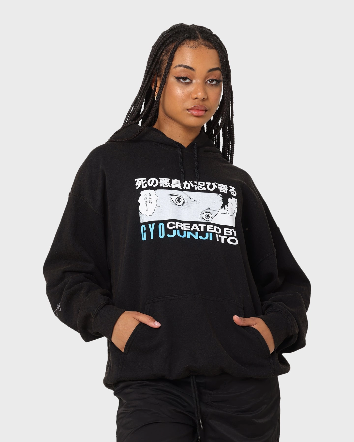 Goat Crew X Gyo Gyo Vintage Hoodie Washed Black Debate Storage