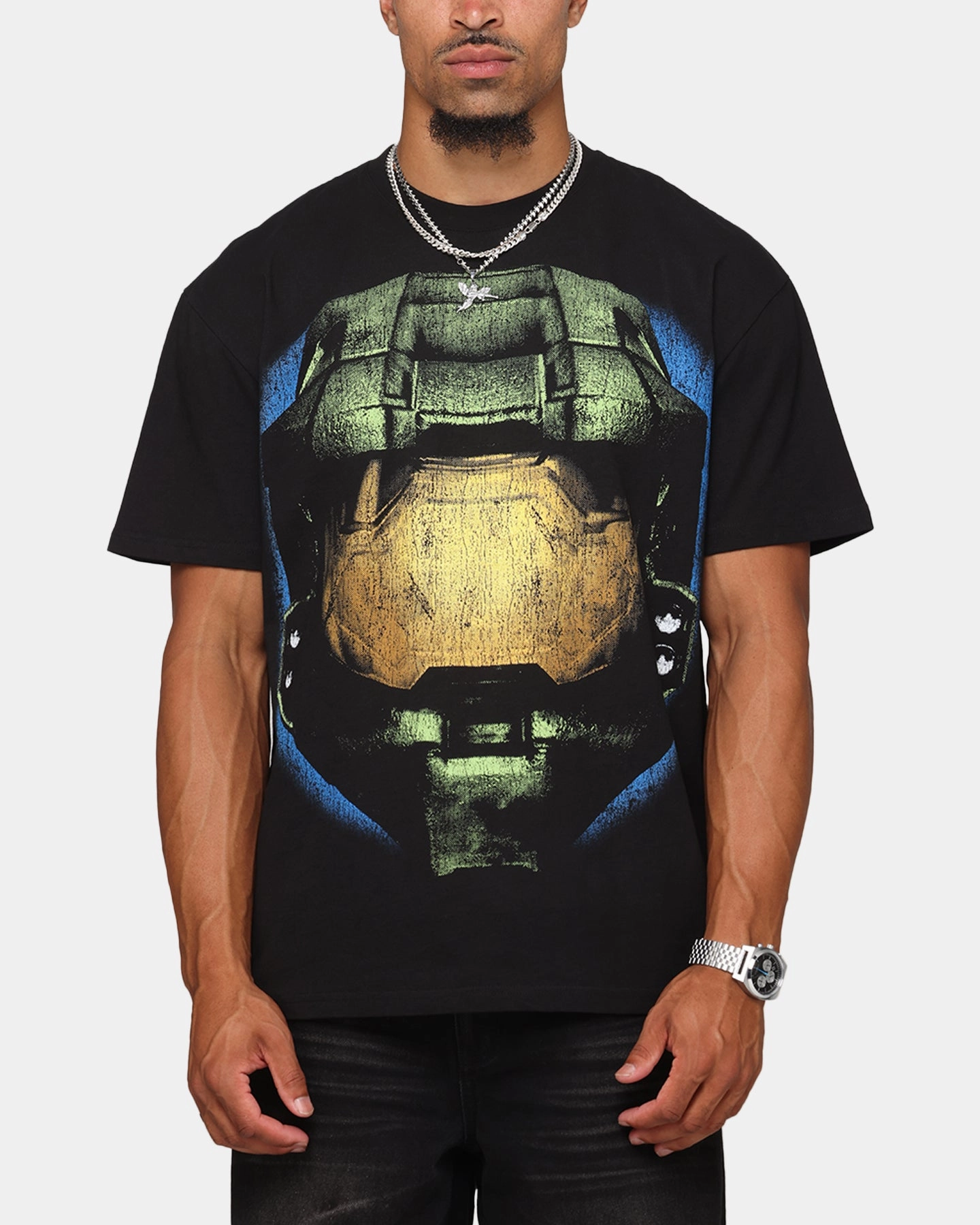 Perfect for Any Outfit Goat Crew X Halo Big Head Heavyweight T-Shirt Black