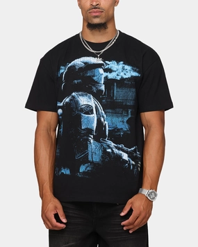 VintageWashEffect sporty and comfortable Goat Crew X Halo Halo ODST Heavyweight T-Shirt Black