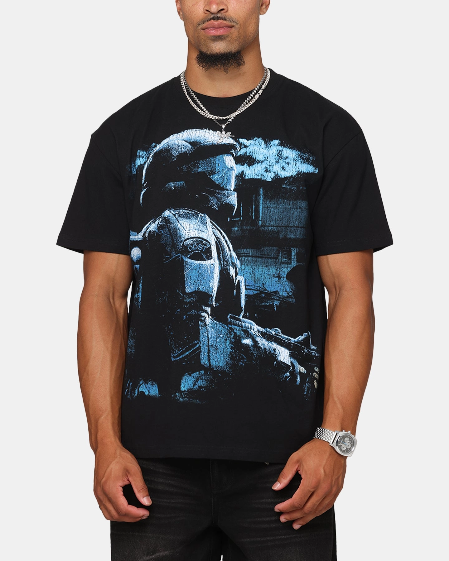 Goat Crew X Halo Halo ODST Vintage T-Shirt Black Athletic Fit SlimFit