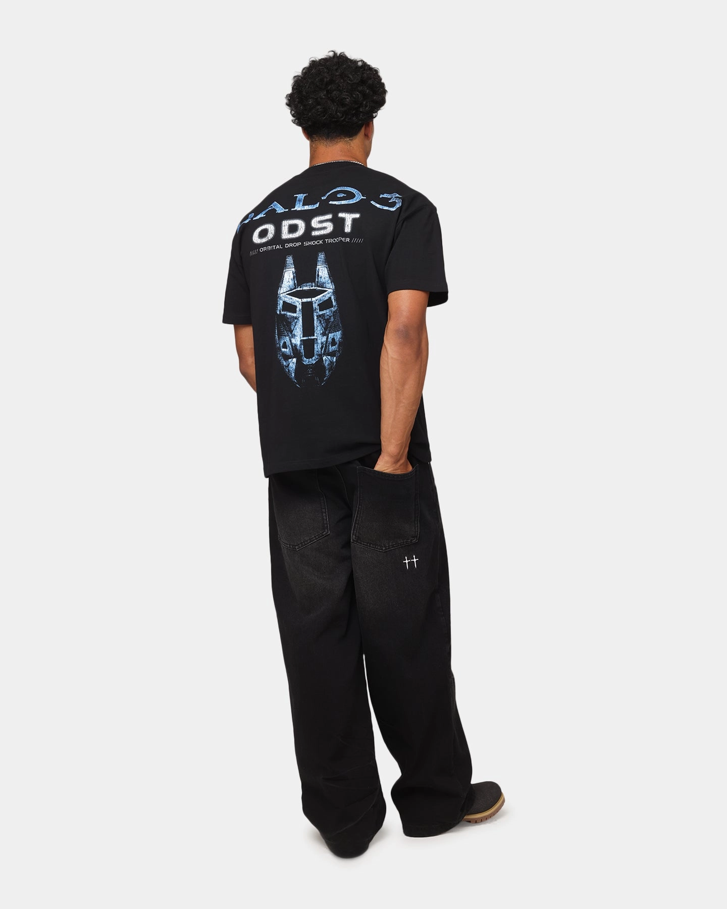 Casual Fashion Summer Wardrobe Goat Crew X Halo Halo ODST Vintage T-Shirt Black