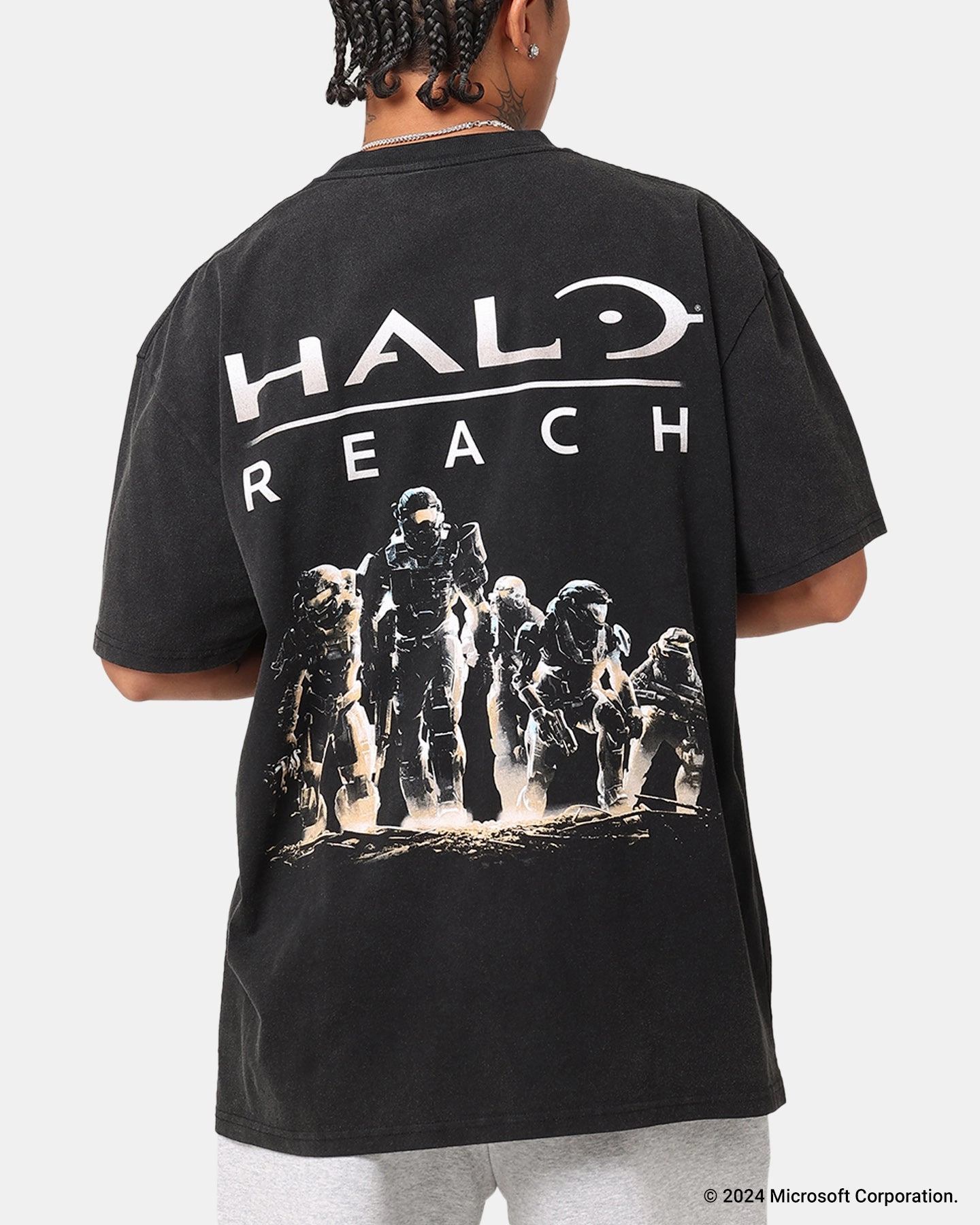 Goat Crew X Halo Halo Reach Vintage T-Shirt Black Acidwash Solid color purity Easy Style
