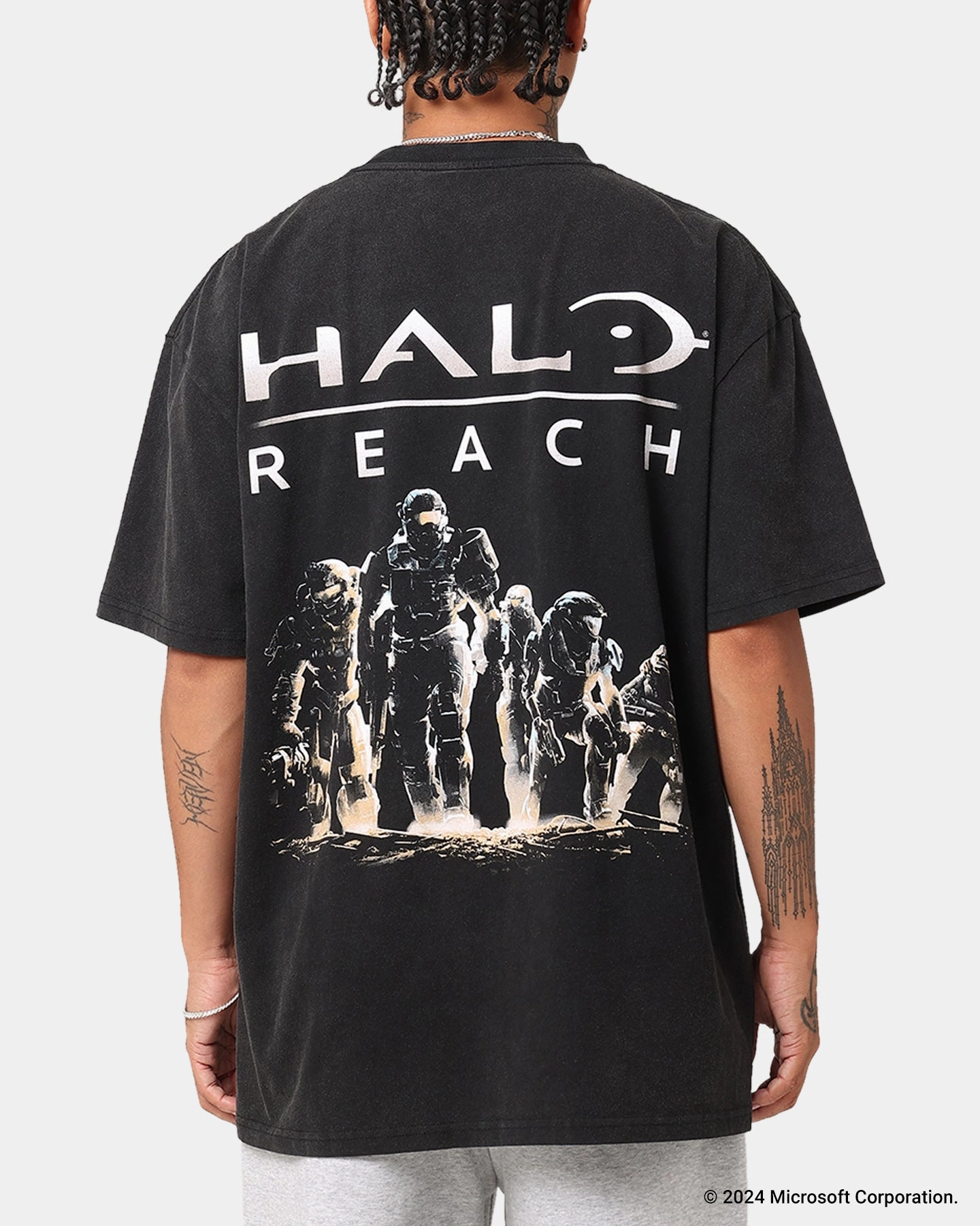 Goat Crew X Halo Halo Reach Vintage T-Shirt Black Acidwash Affordable Fashion
