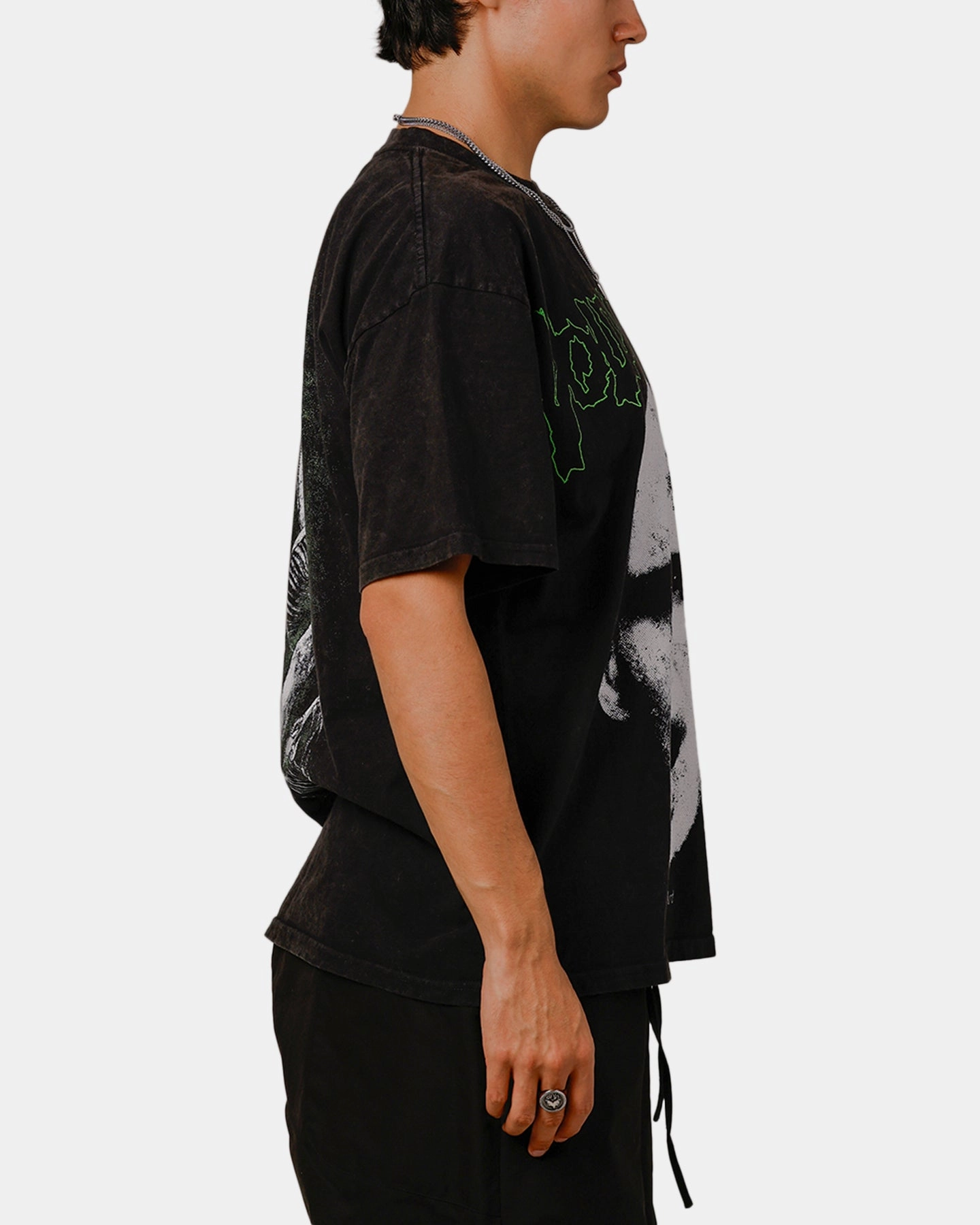 Goat Crew X Harry Potter Lord Voldemort Vintage T-Shirt Black Acidwash Fit for Everyone