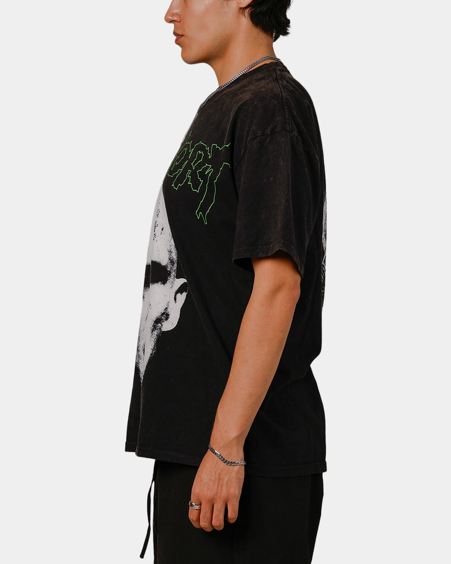Summer Wear Goat Crew X Harry Potter Lord Voldemort Vintage T-Shirt Black Acidwash