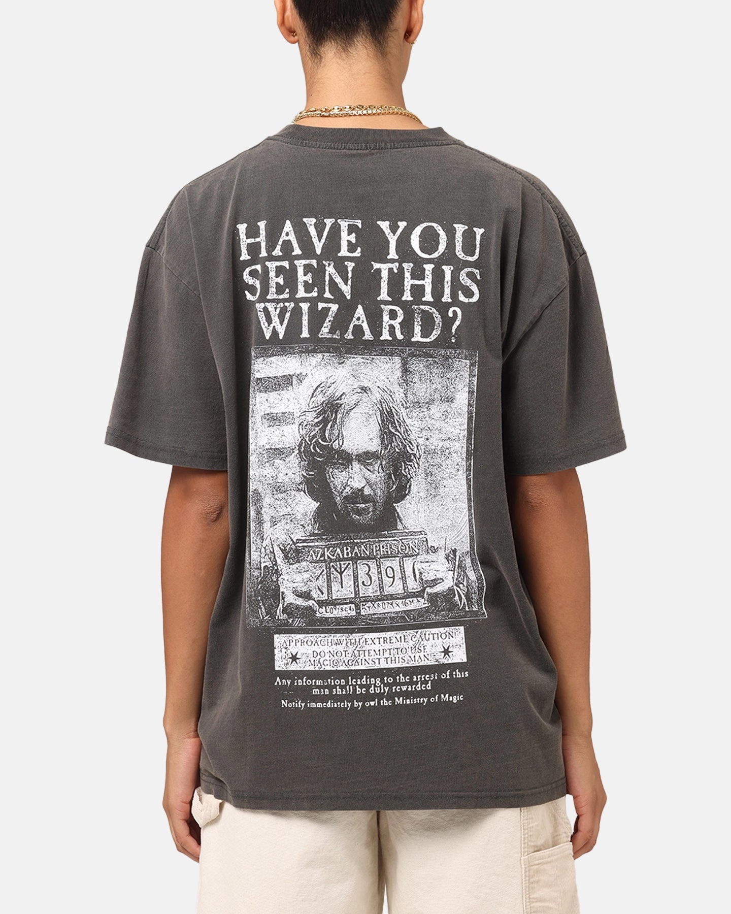Comfy Top Goat Crew X Harry Potter Sirius Heavy T-Shirt Black Wash