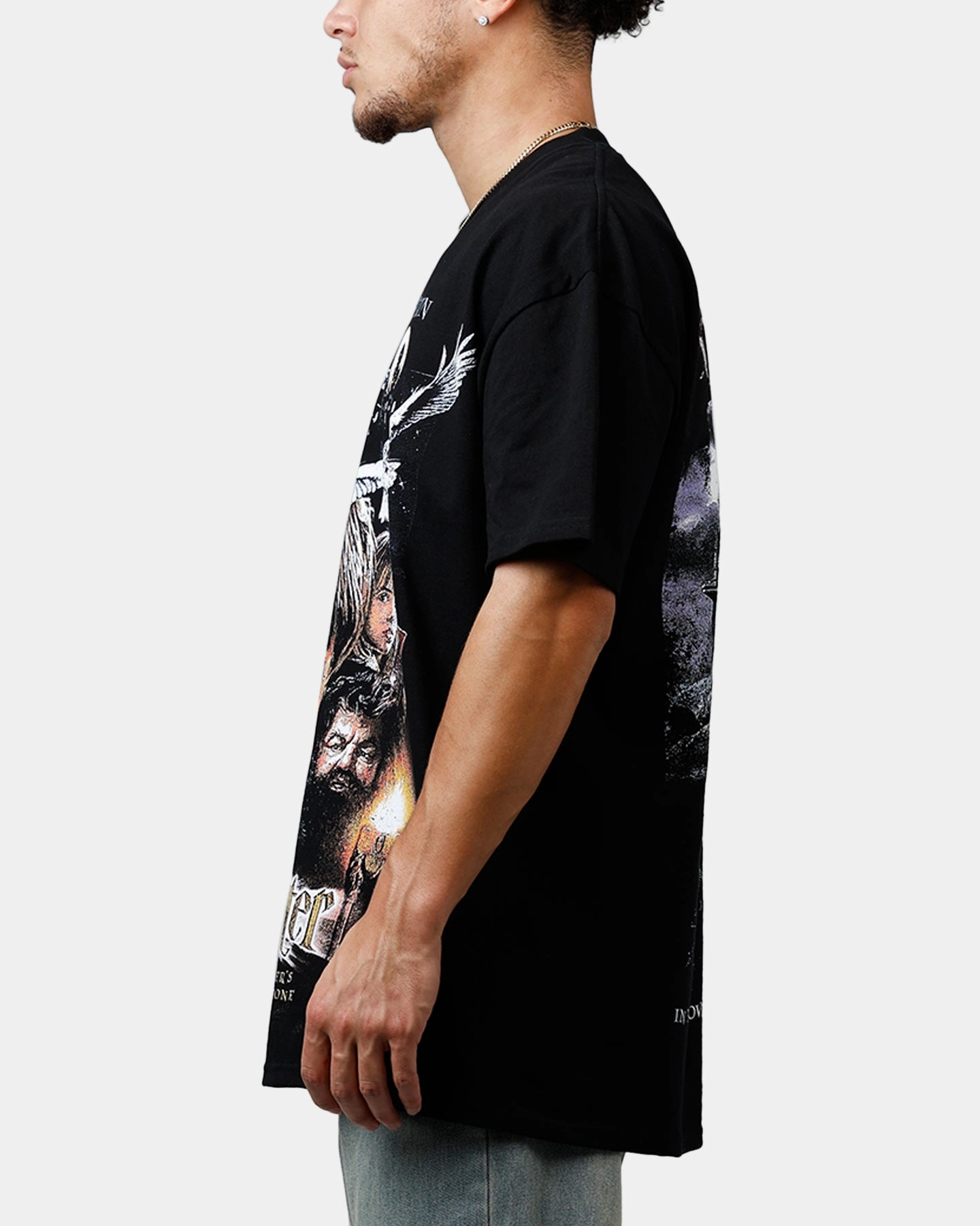 Goat Crew X Harry Potter Sorcerer's Stone Vintage T-Shirt Black Acidwas Stretchable Fabric Affordable accessibility