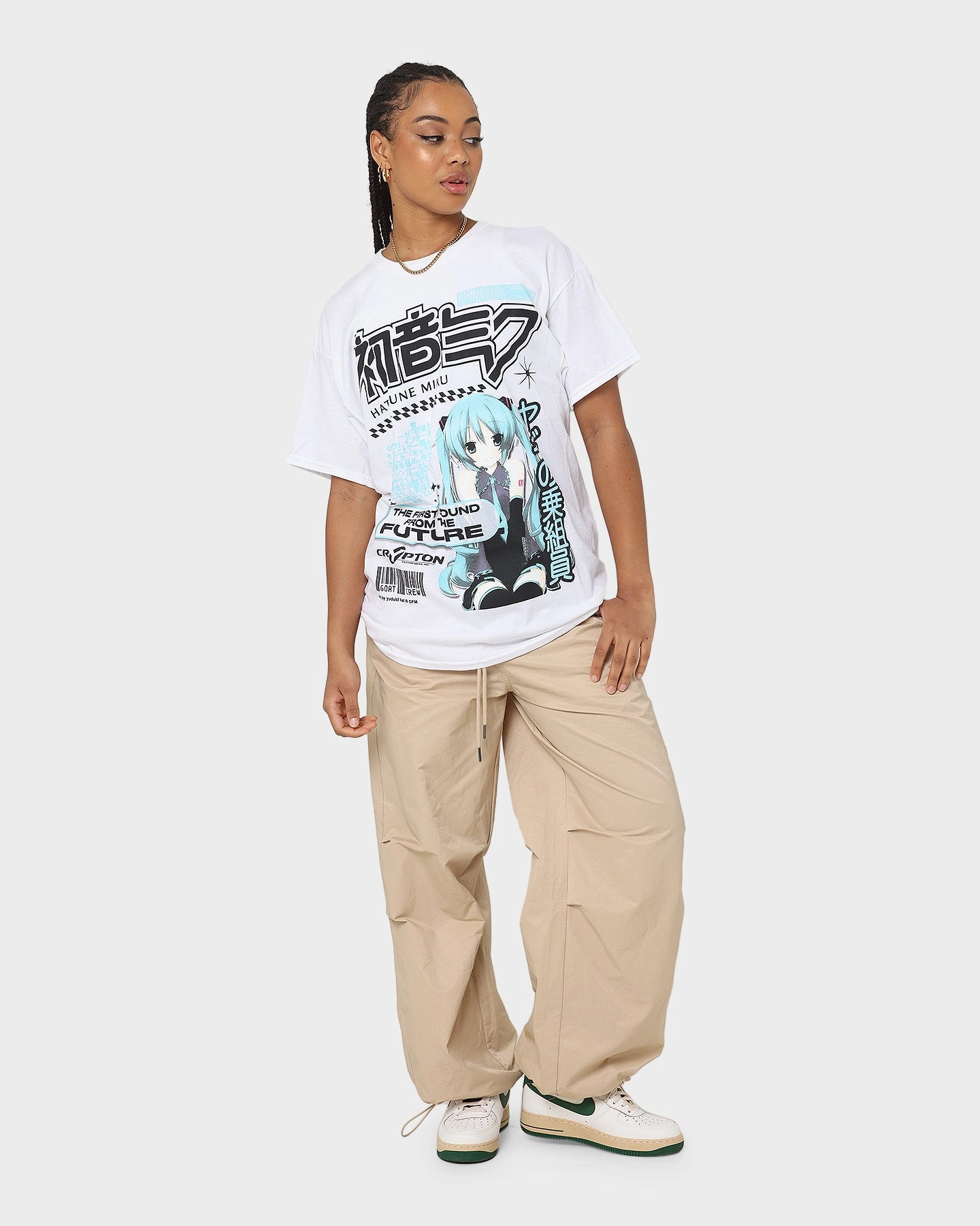 Goat Crew X Hatsune Miku Future Sound T-Shirt White VintageWash