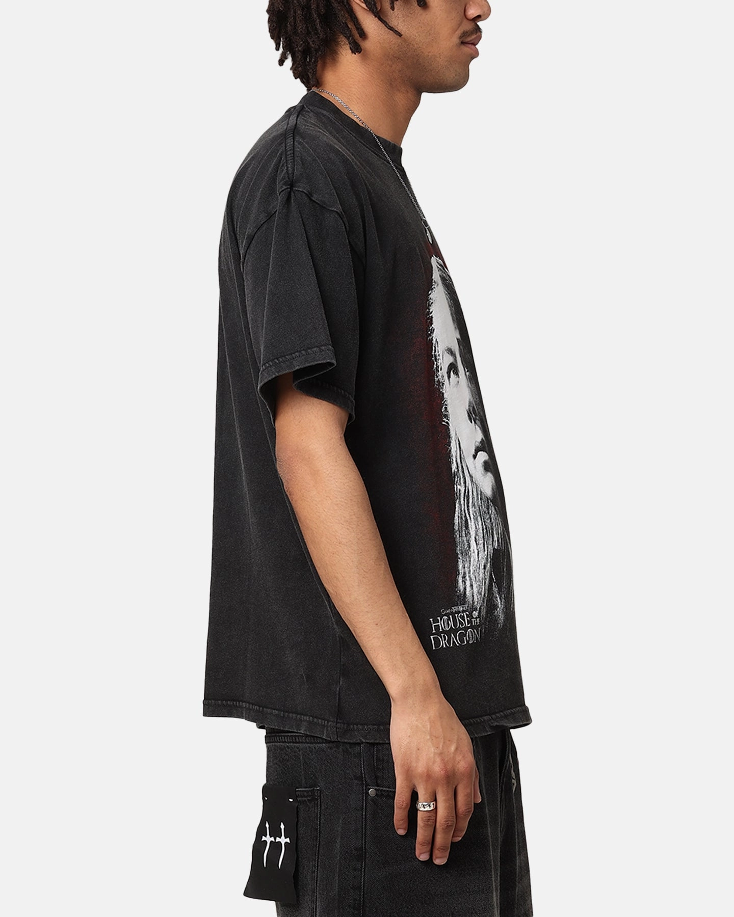 Comfortable and stylish Modern innovation Goat Crew X House Of The Dragon Rhaenyra Vintage T-Shirt Black Acidwash