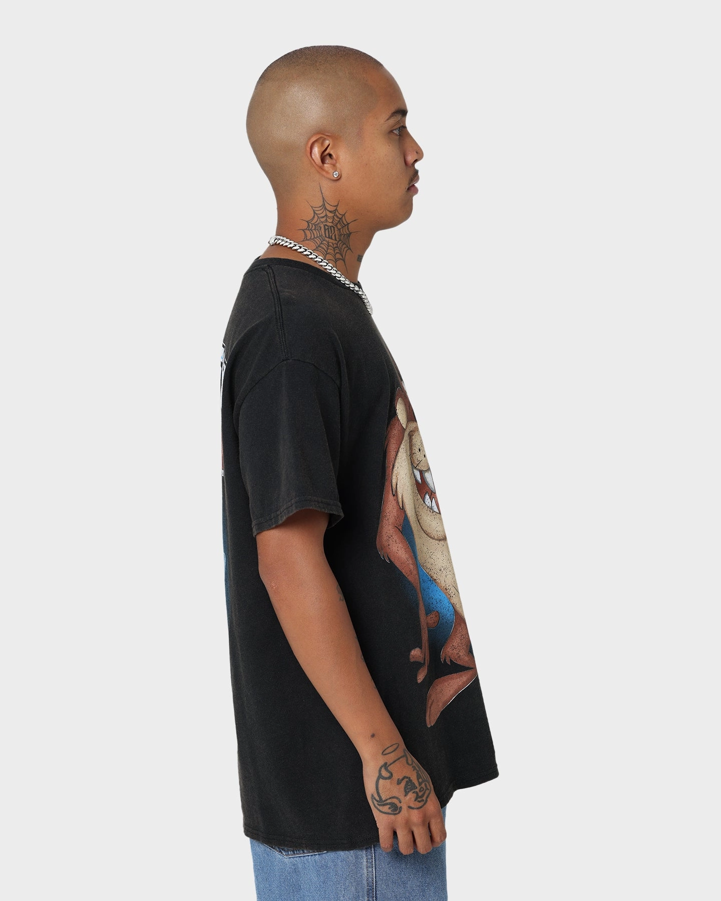 Goat Crew X Looney Tunes Tazzy Vintage T-Shirt Black Wash Classic Chic