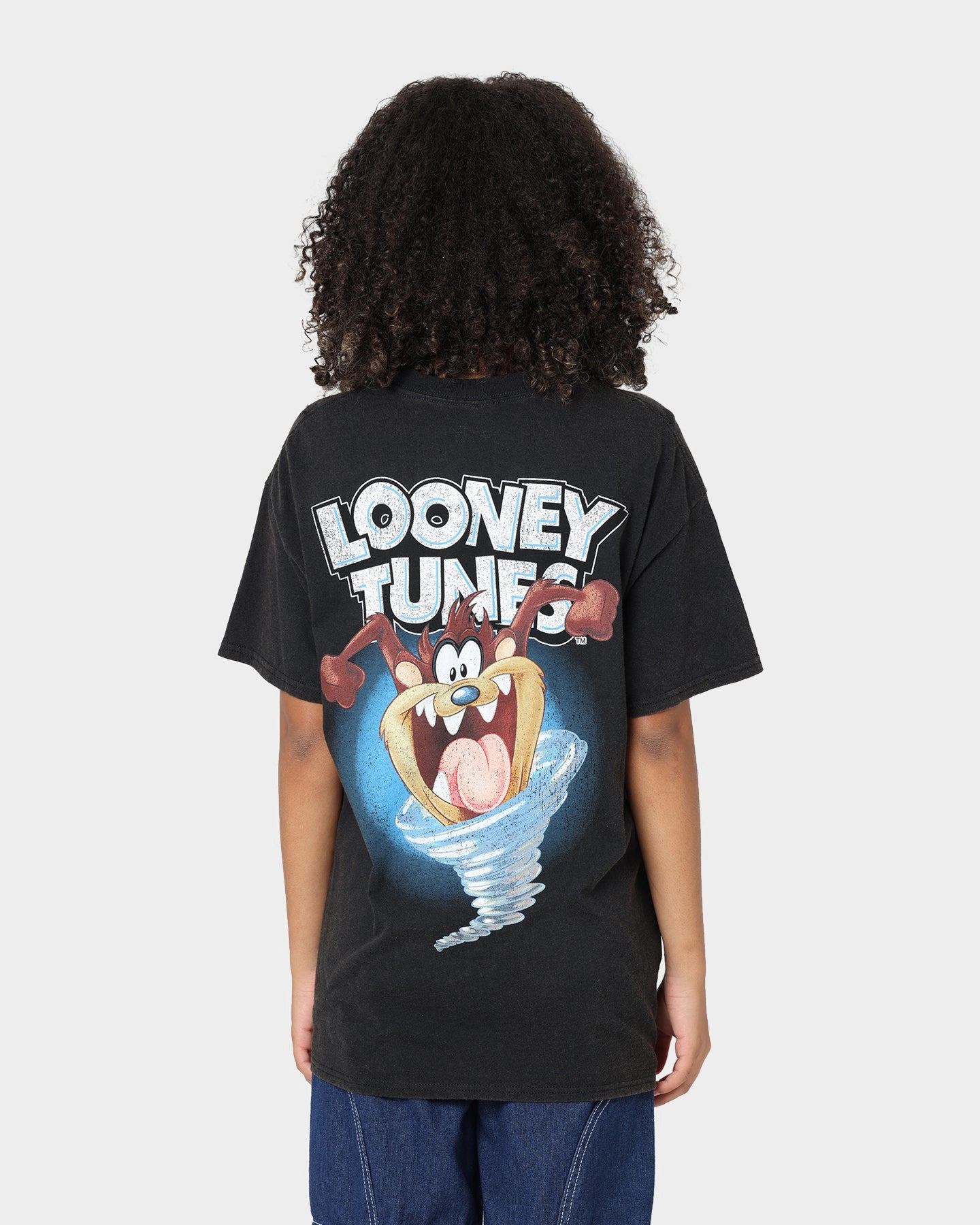 Goat Crew X Looney Tunes Tazzy Vintage T-Shirt Black Wash Temperature Regulating Classic Chic