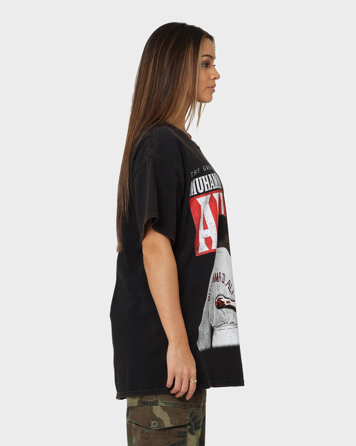 Goat Crew X Muhammad Ali Greatest Vintage T-Shirt Black Wash Odor-resistant