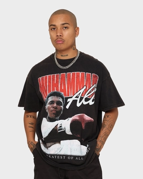 Goat Crew X Muhammad Ali Ringer Vintage T-Shirt Black Wash Winter Layer