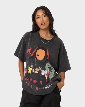 Lace trim Goat Crew X Naruto Akatsuki Organic Heavyweight Vintage T-Shirt Vintage Black