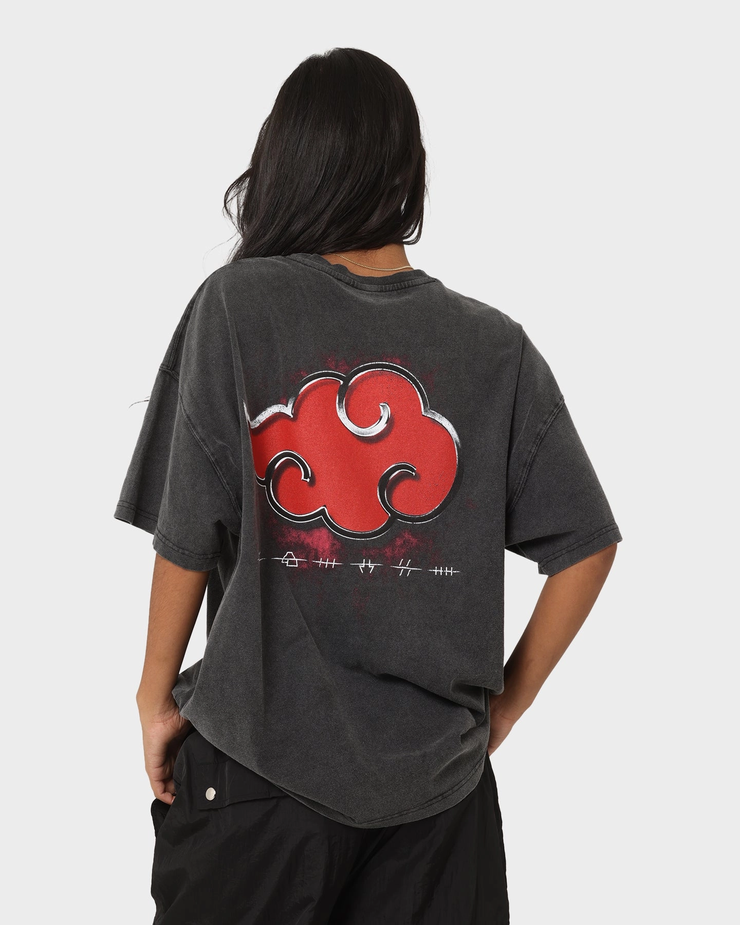 DoubleLayeredCollar Goat Crew X Naruto Akatsuki Organic Heavyweight Vintage T-Shirt Vintage Black