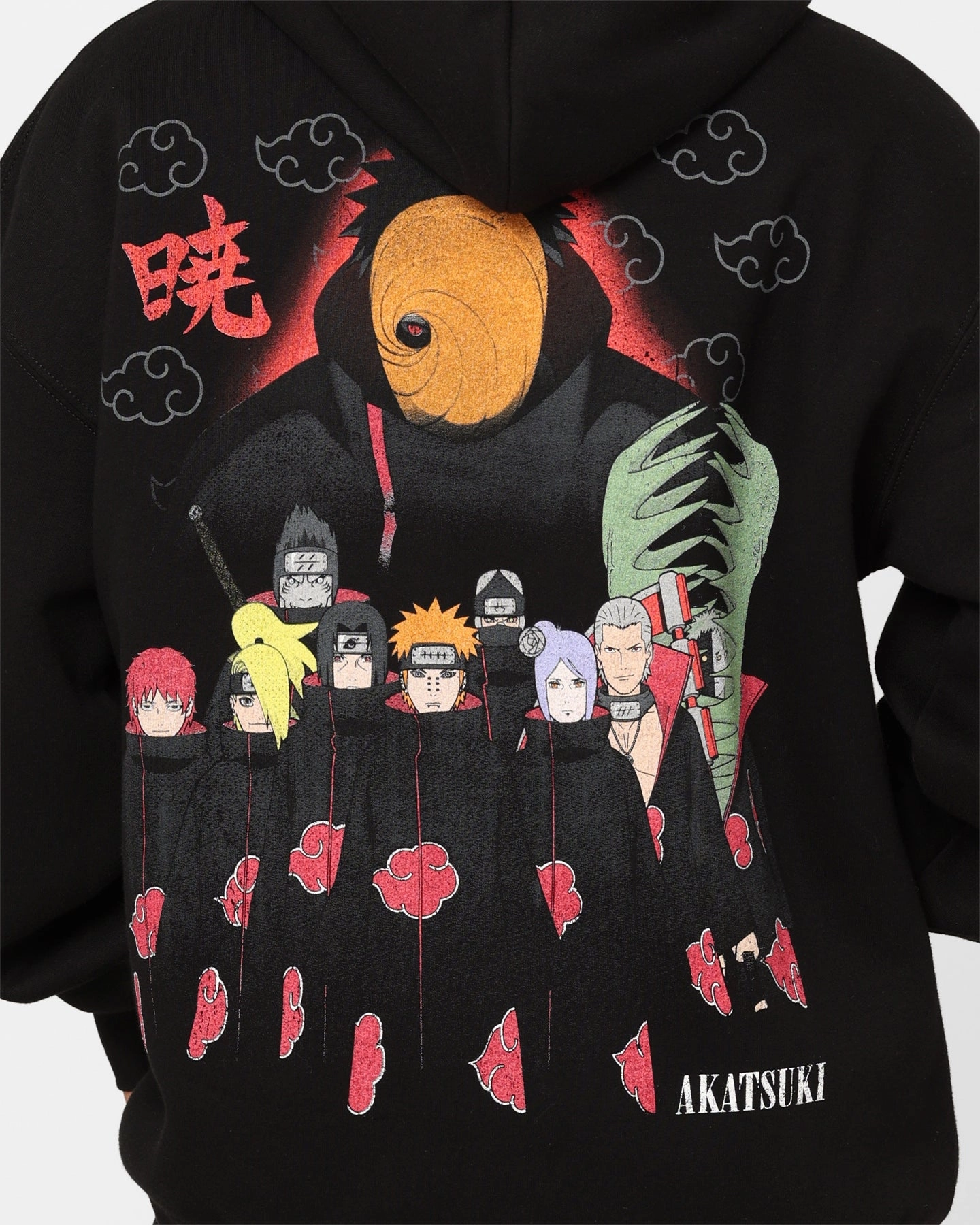 Magnetic Closure Details Lightweight Padding Goat Crew X Naruto Akatsuki Zip Hoodie Black