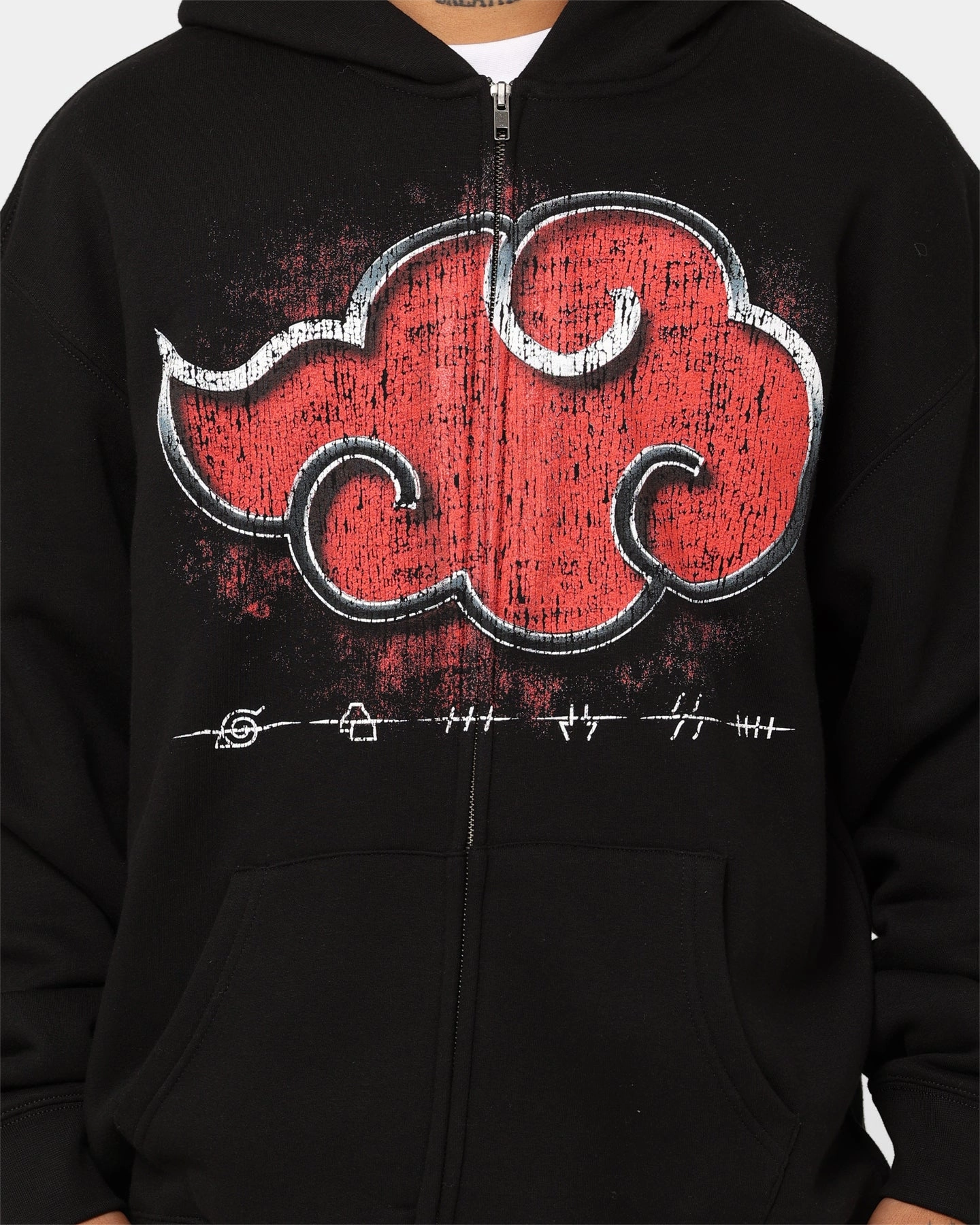 Advice Goat Crew X Naruto Akatsuki Zip Hoodie Black