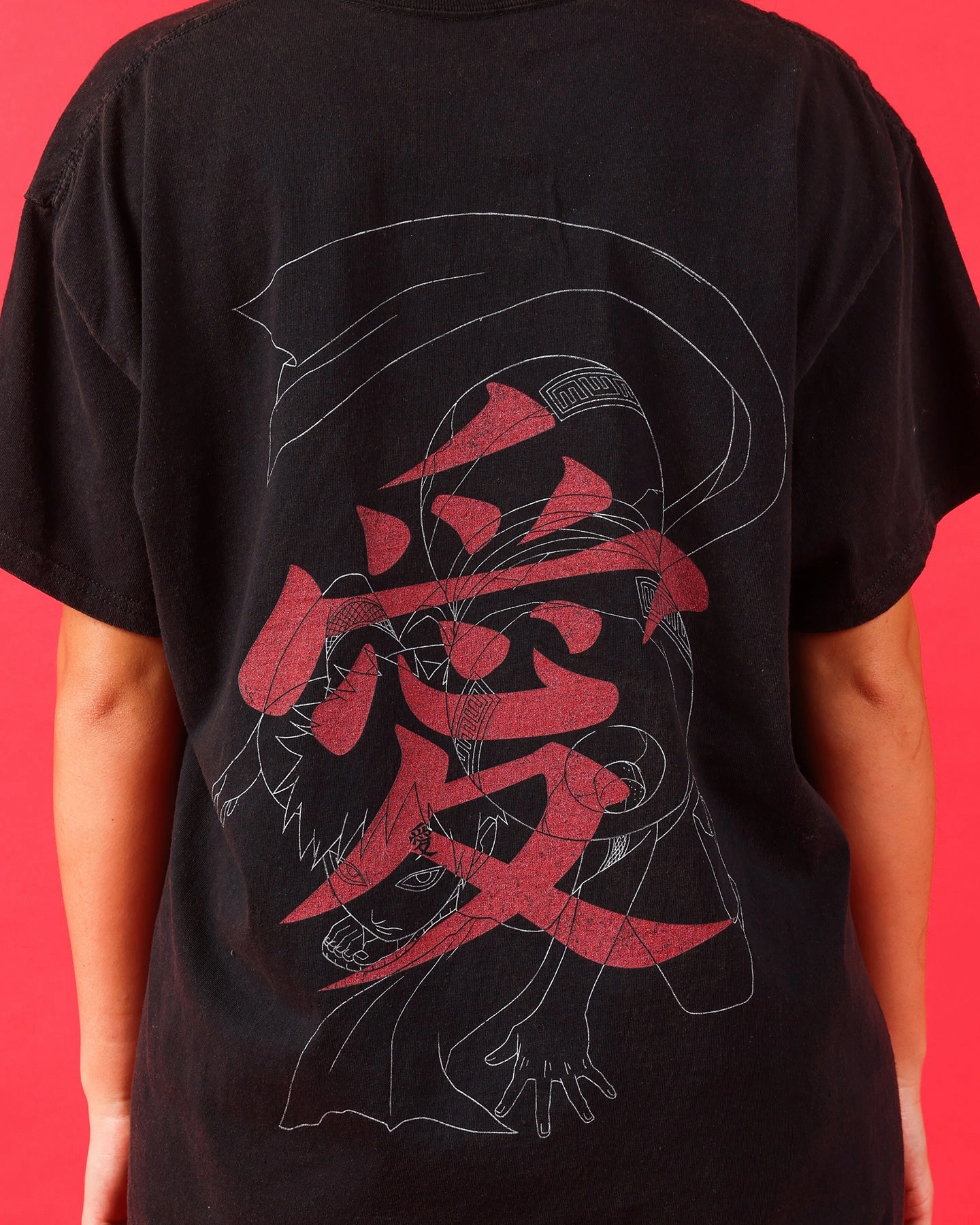 Goat Crew X Naruto Gaara Vintage T-Shirt Black Wash Sleek Layer