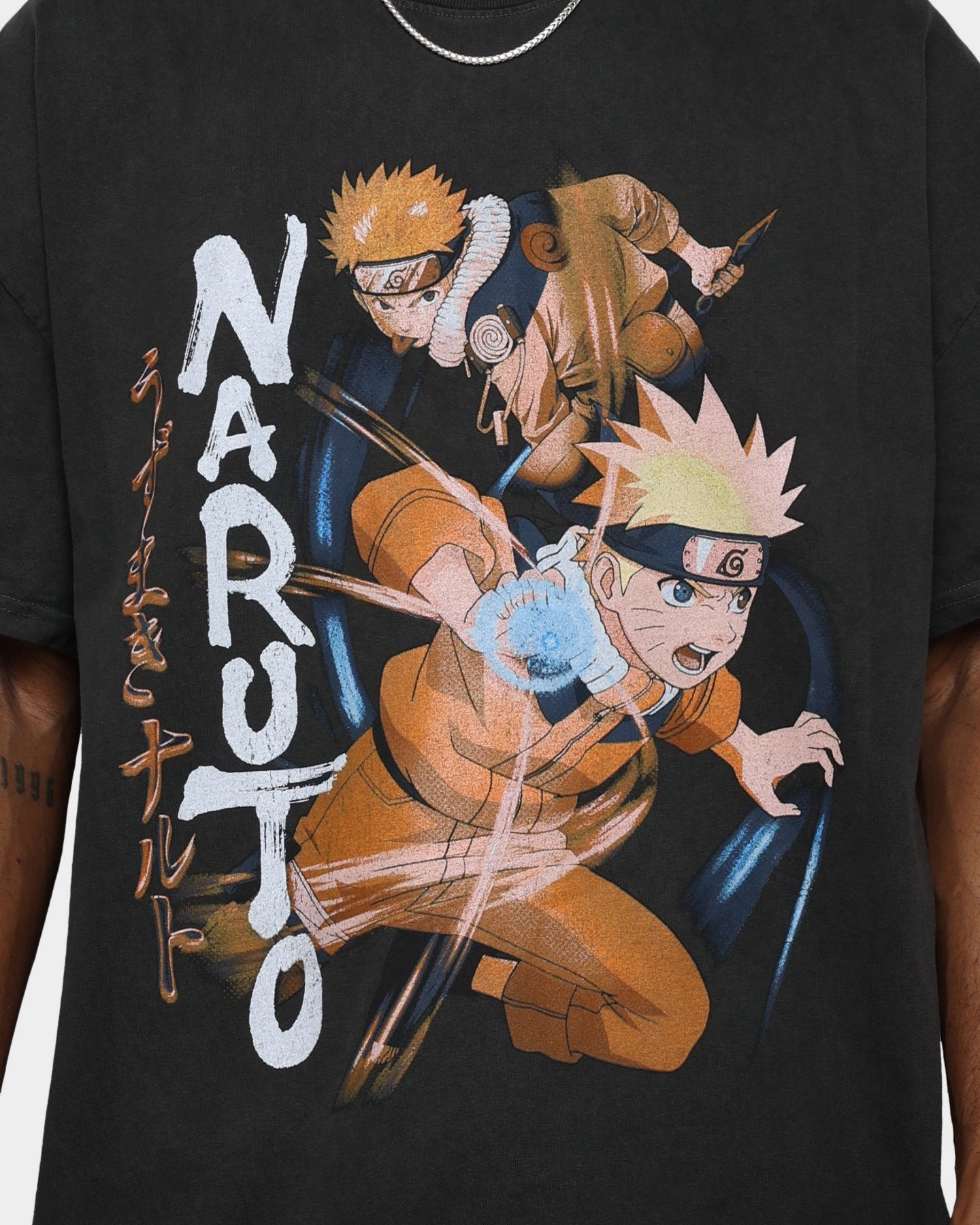 Goat Crew X Naruto Heavyweight Vintage T-Shirt Black Wash Fresh Outfit