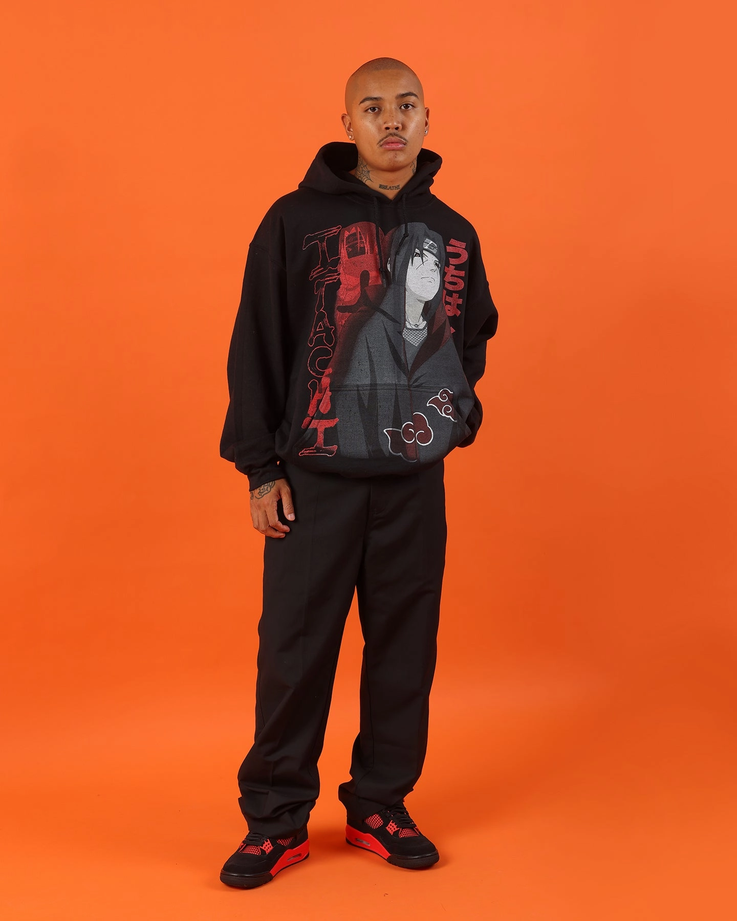 Goat Crew X Naruto Itachi Hoodie Black OversizedFit