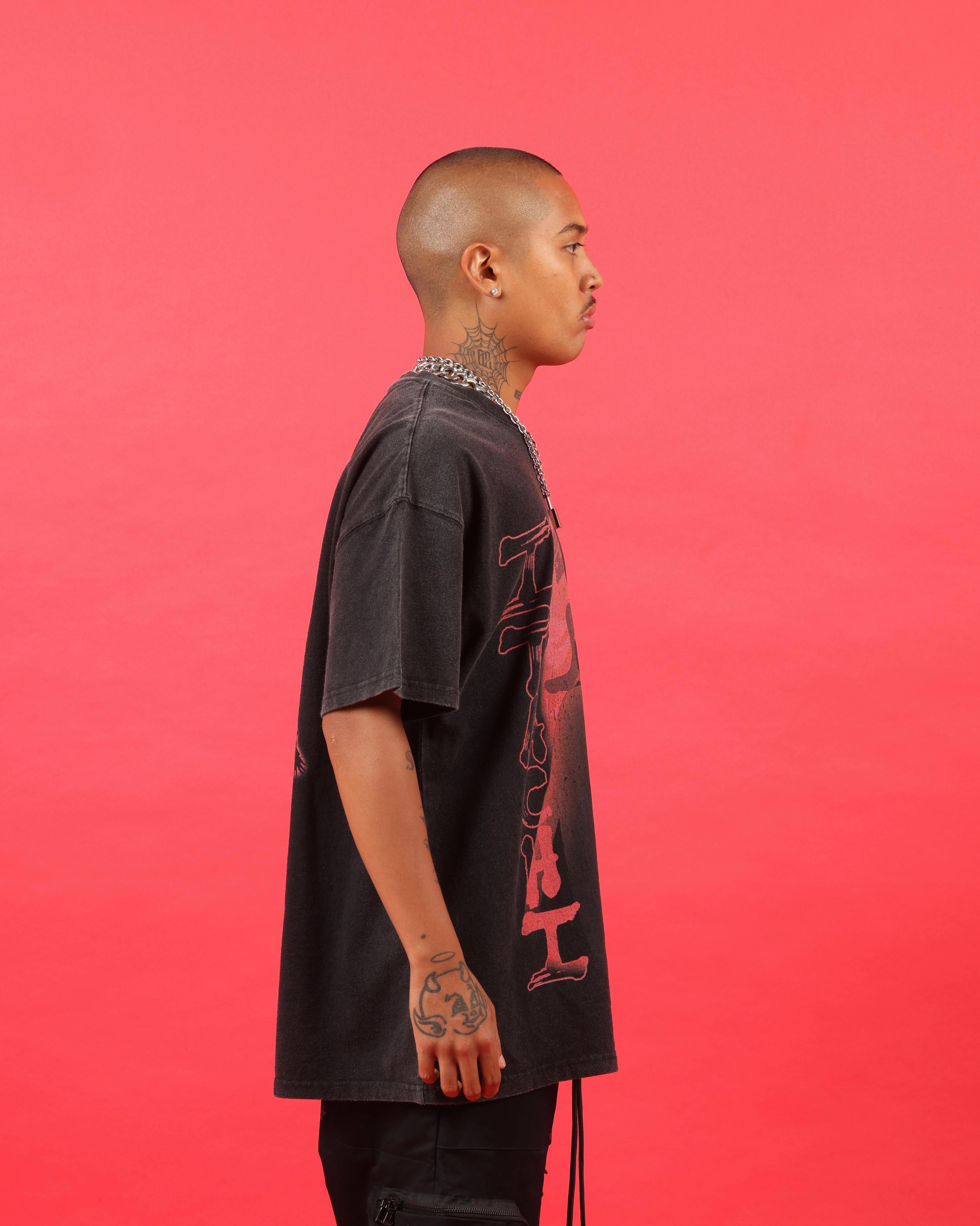 Goat Crew X Naruto Itachi Premium Vintage T-Shirt Vintage Black Fade Resistant Print Relaxed Wearable