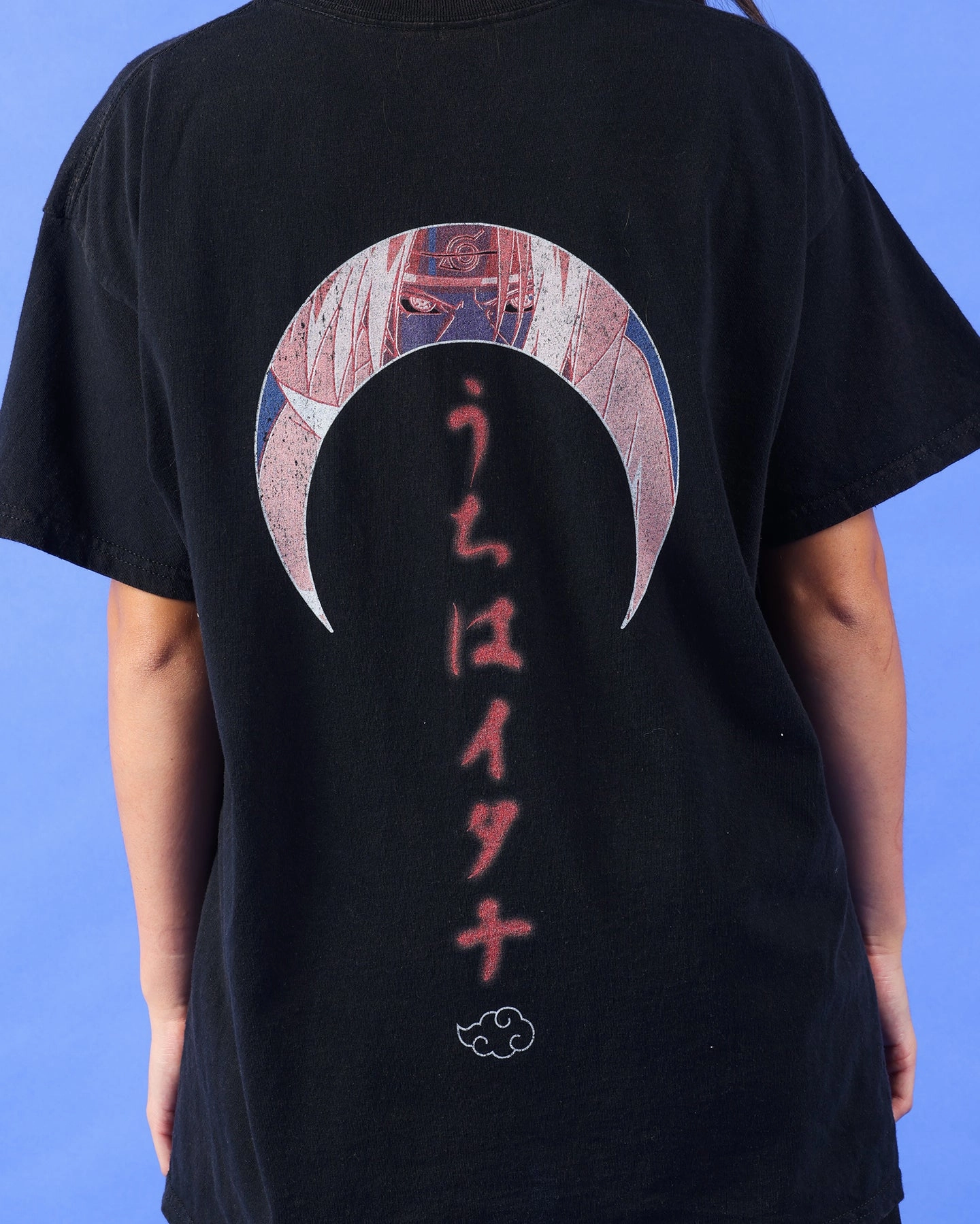 Goat Crew X Naruto Itachi Uchiha Premium Vintage T-Shirt Vintage Black Casual layering piece