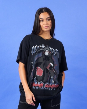 Sporty and Stylish Goat Crew X Naruto Itachi Uchiha Premium Vintage T-Shirt Vintage Black