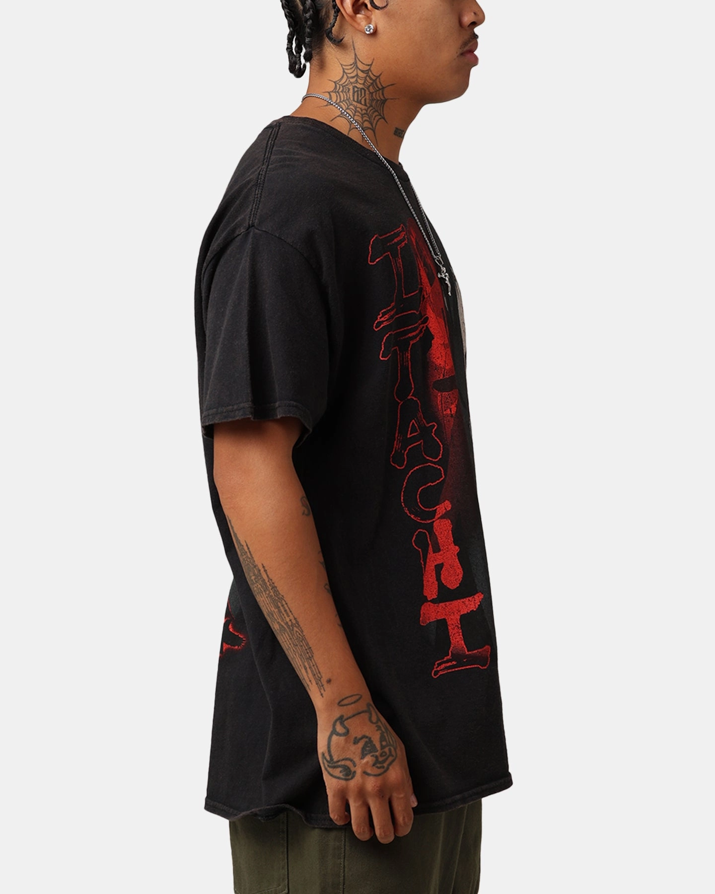 Goat Crew X Naruto Itachi Vintage T-Shirt Black Wash Versatile Comfort Wear