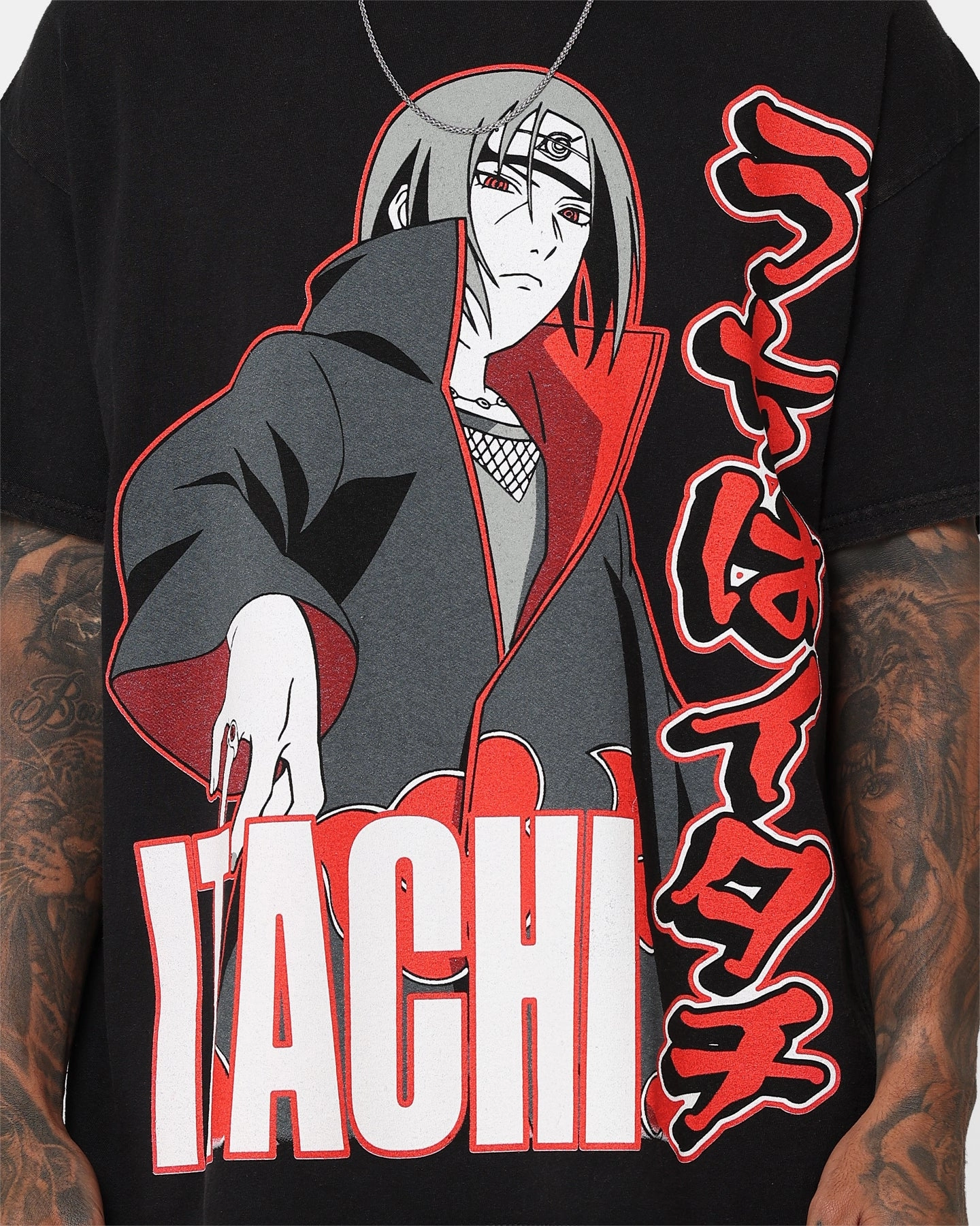 Snag Resistant Surface Athletic and Cool Goat Crew X Naruto Itachi Vintage T-Shirt Black Wash
