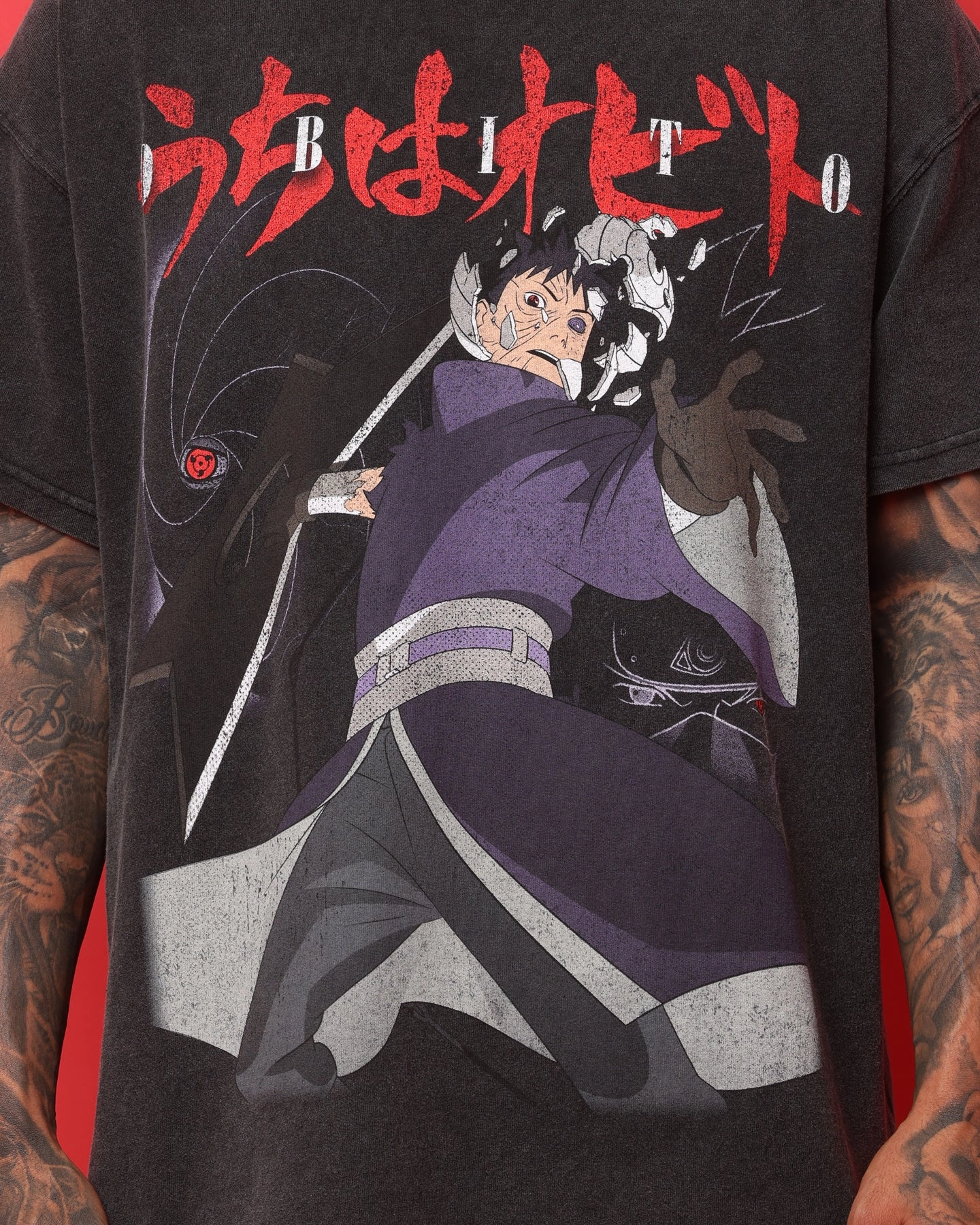 Eco friendly materials Goat Crew X Naruto Obito Heavyweight Vintage T-Shirt Vintage Black