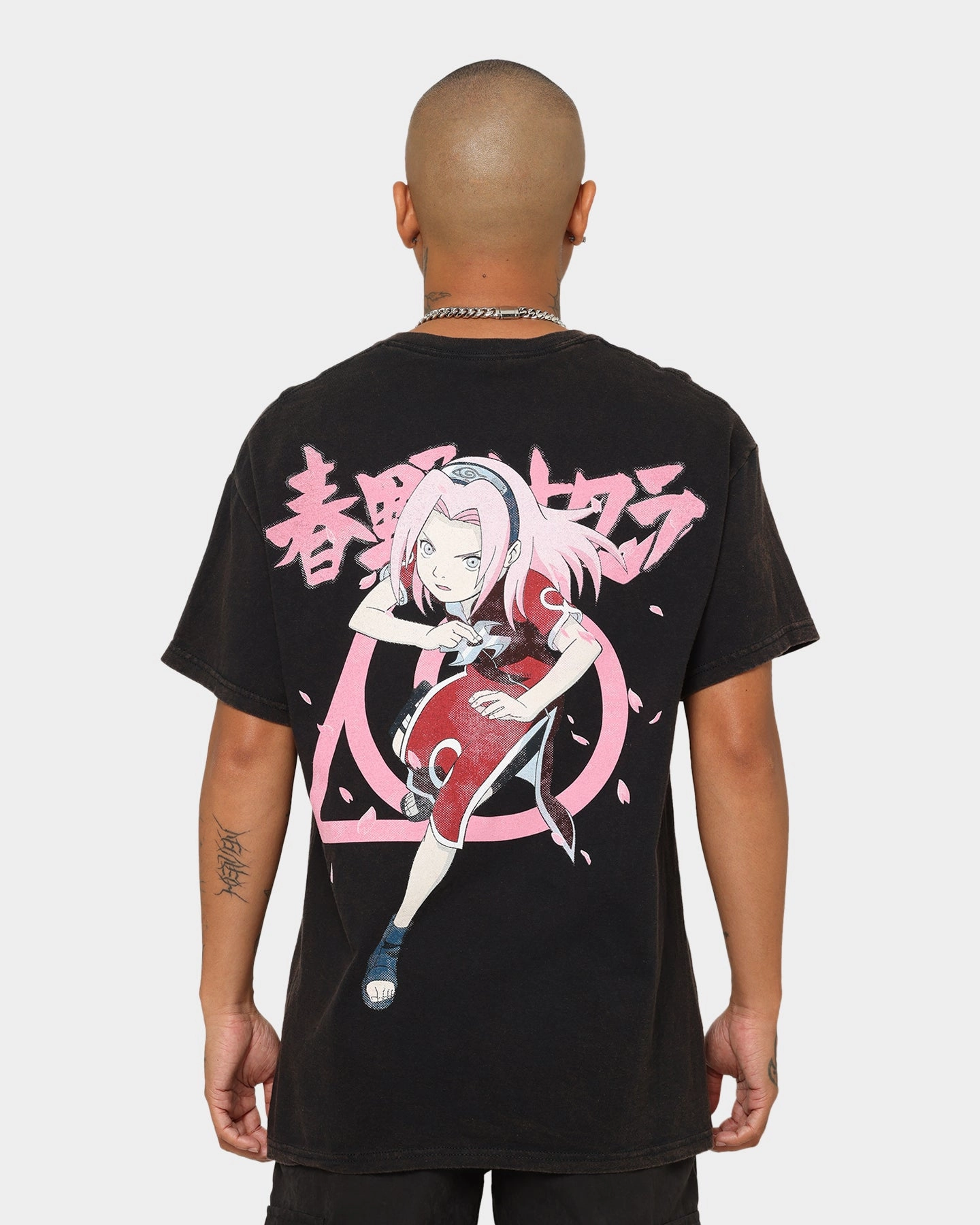 Seasonal Comfort Style Kids clothing Goat Crew X Naruto Sakura CLR Vintage T-Shirt Washed Black