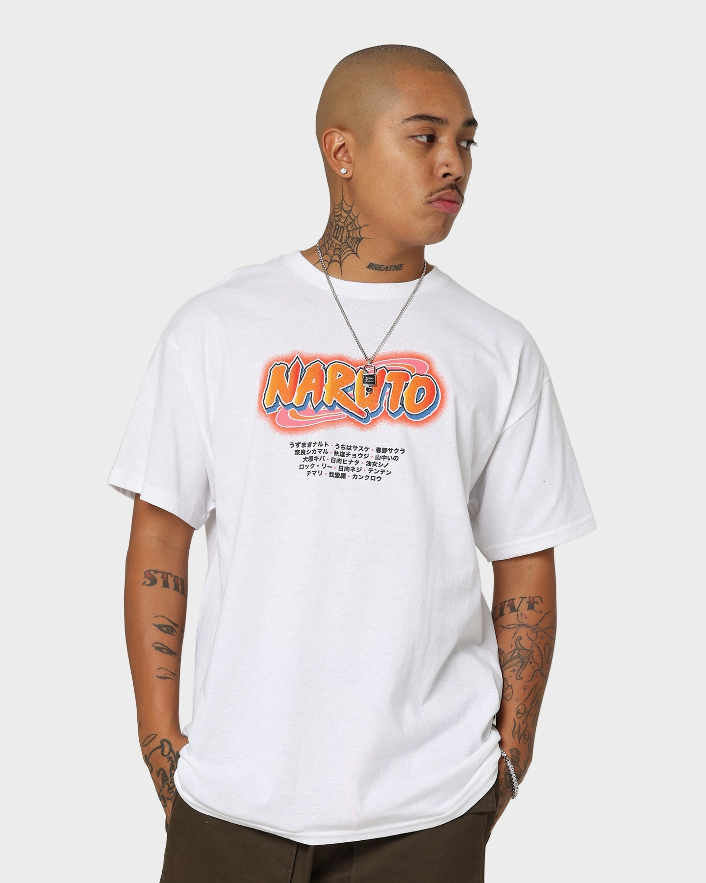 Goat Crew X Naruto Shinobi T-Shirt White Perfect For Relaxing